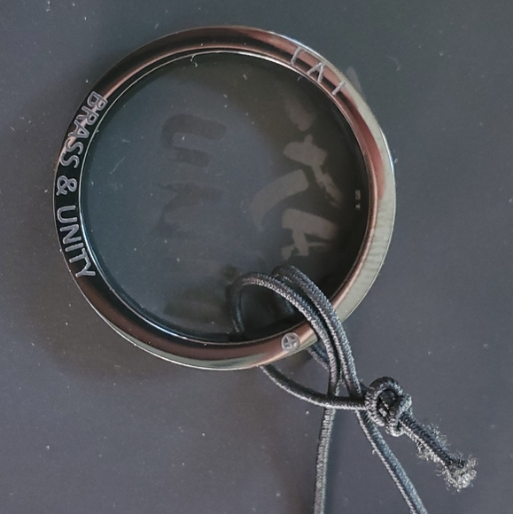 Brass and Unity Black Ring - Picture 1 of 2